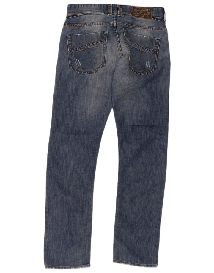 Jeans slim invecchiati da uomo Diesel W31 L31 in cotone blu