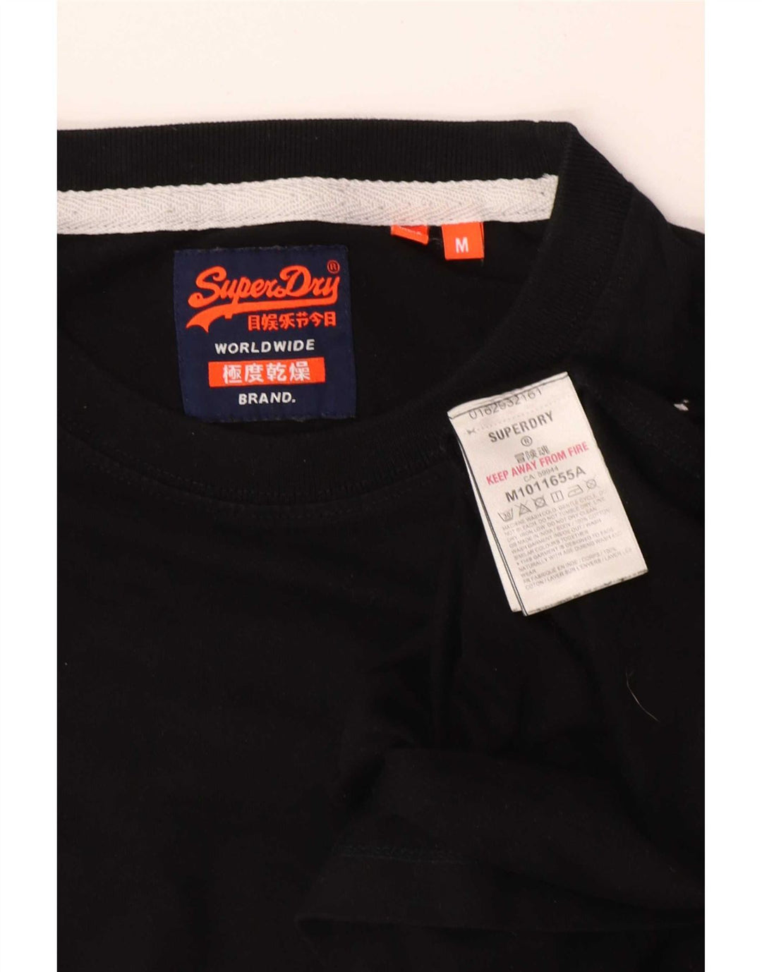 T-shirt da uomo Superdry Top in cotone nero medio