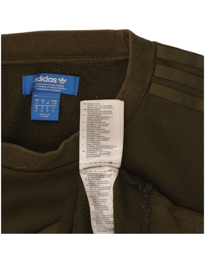 Felpa da uomo Adidas Maglione piccolo in cotone kaki