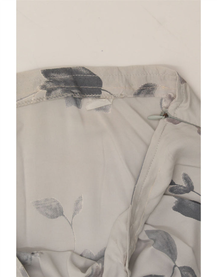 VINTAGE Womens Maxi Skirt W30 Medium White Floral Vintage Vintage and Second-Hand Vintage from Messina Hembry 