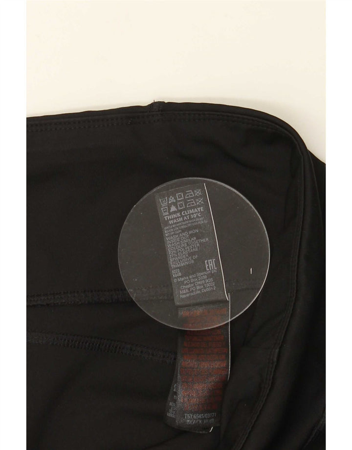 Leggings corti da donna Marks & Spencer UK 22 3XL poliestere nero