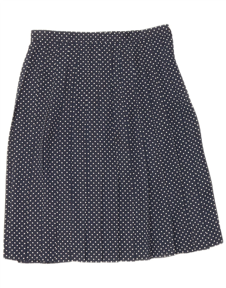 Set gonna vintage da donna in 2 pezzi IT 44 medio W28 blu navy maculato