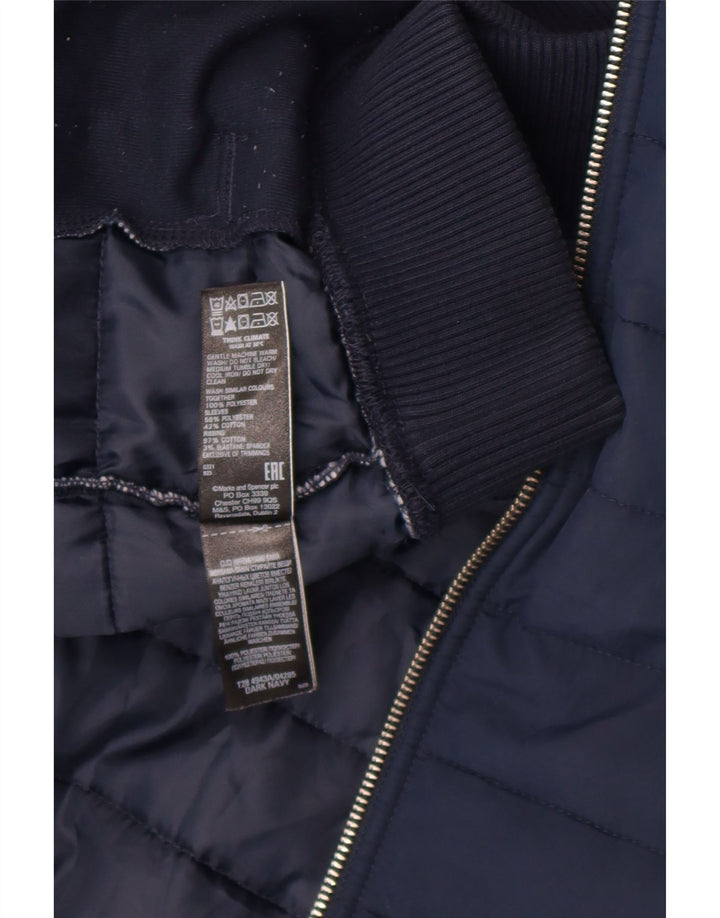 Giacca imbottita da uomo Marks & Spencer UK 42 XL poliestere blu navy