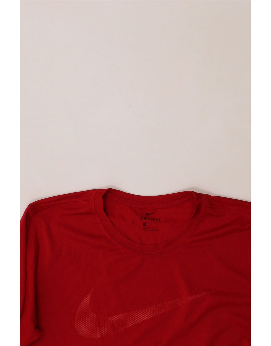 NIKE Mens Dri Fit Graphic T-Shirt Top Large Red Polyester Vintage Nike and Second-Hand Nike from Messina Hembry 