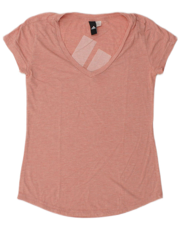 Maglietta grafica da donna Adidas Top UK 10 Small Pink Flecked