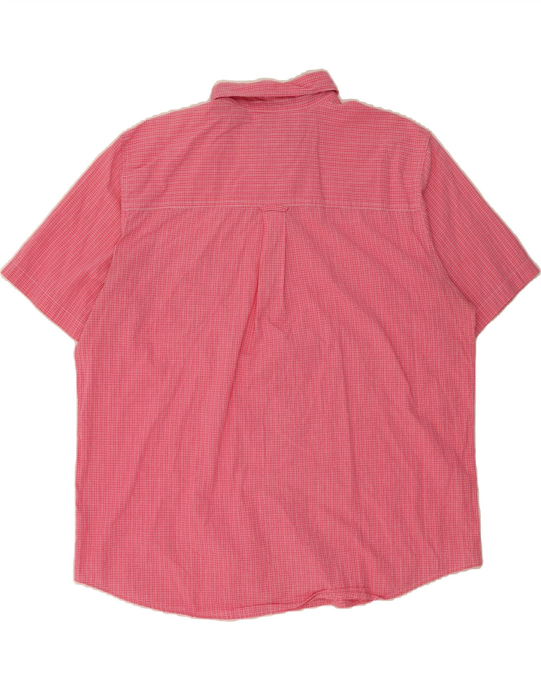 CHAPS Mens Easy Care Short Sleeve Shirt 2XL Pink Check Cotton Vintage Chaps and Second-Hand Chaps from Messina Hembry 