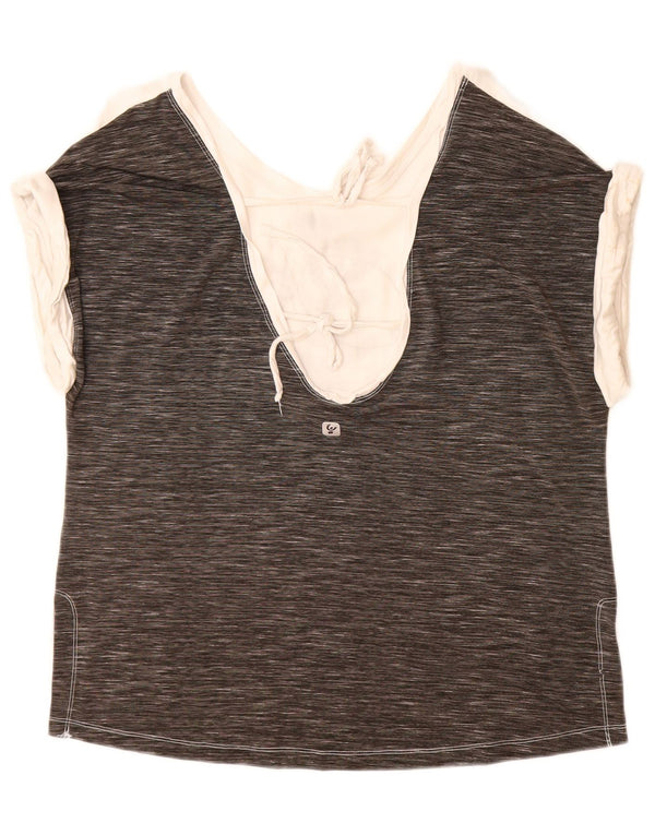 T-shirt grafica oversize da donna Freddy UK 10 Small White Colourblock