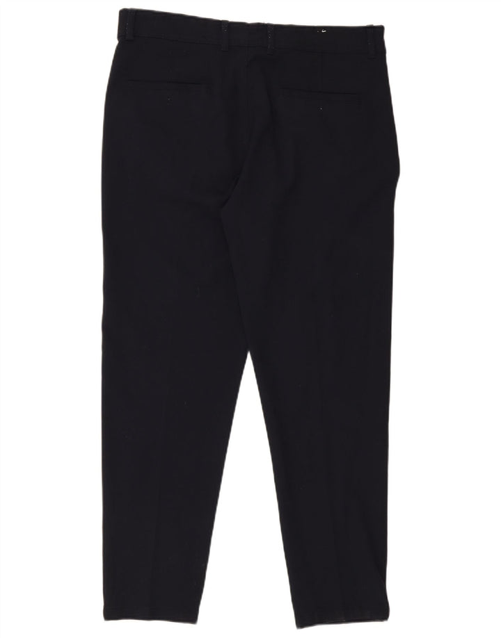 Pantaloni da abito slim da uomo Zara EU 44 Large W34 L28 poliestere blu navy