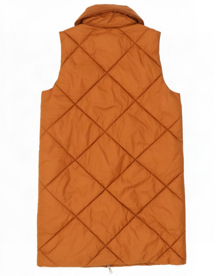 Gilet imbottito lungo da donna Esprit UK 14 Poliestere marrone medio