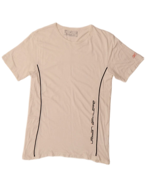 T-shirt grafica da uomo Reebok Top Large in viscosa bianca