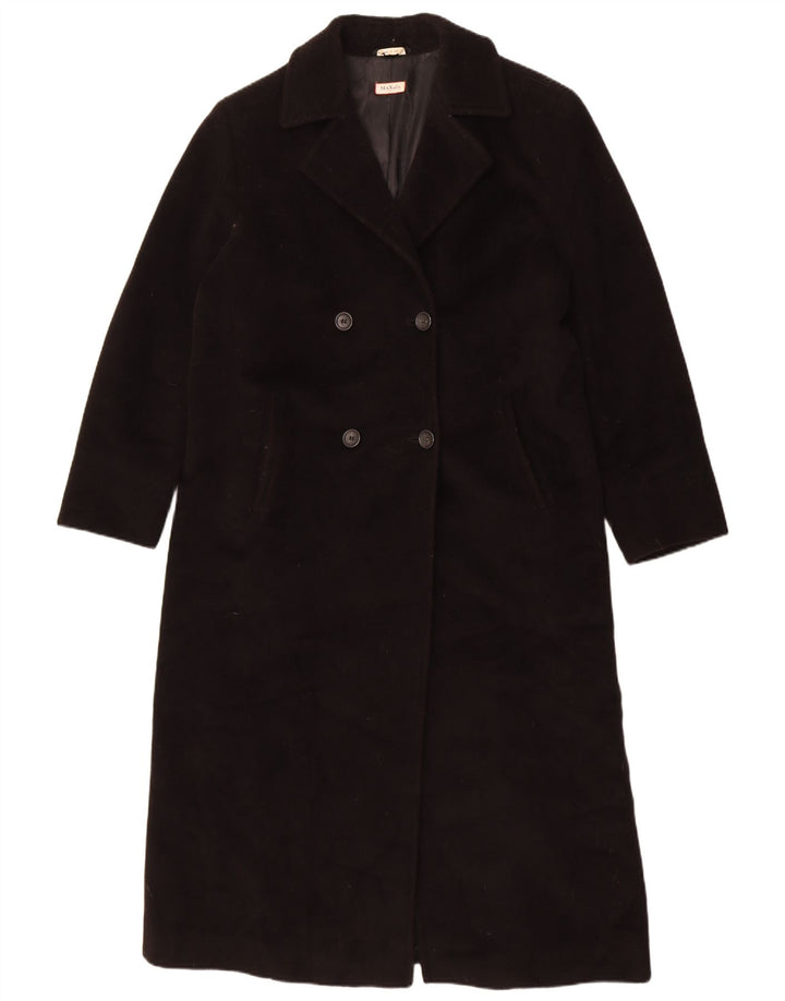Max & Co. Cappotto doppiopetto da donna UK 12 Lana vergine nera media