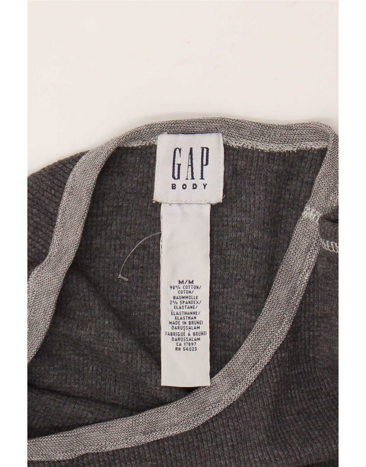 Top Gap da uomo a maniche lunghe in cotone grigio medio