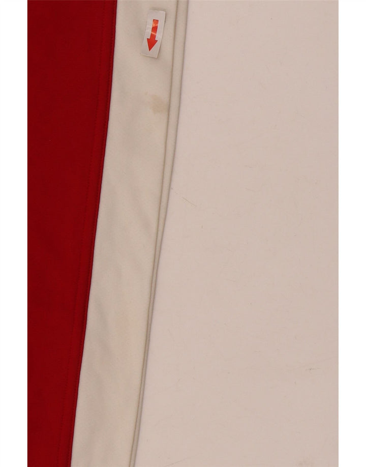 T-shirt Adidas Climalite da uomo Top in poliestere color block rosso medio