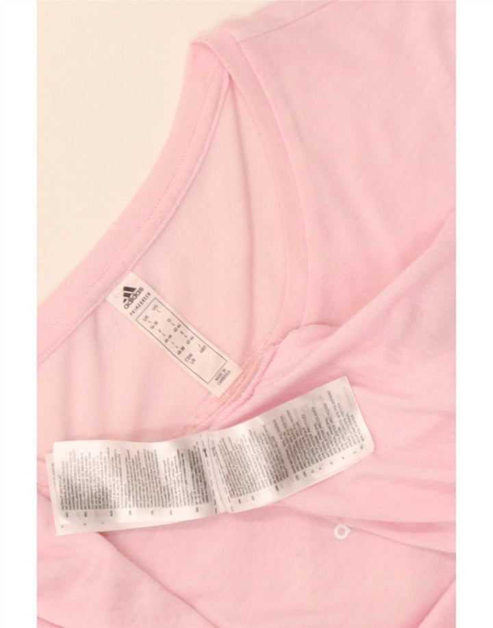 Top Adidas Aeroready da donna a manica lunga UK 16/18 Large Rosa Poliestere