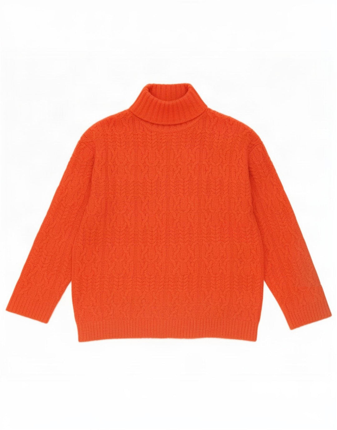 Maglione maglione a collo alto da donna Marks & Spencer UK 10 piccolo arancione