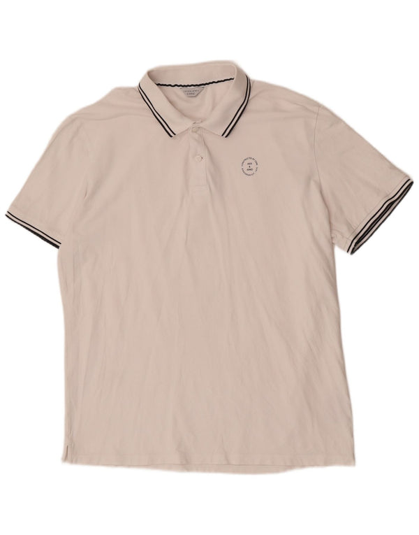 Polo da uomo Jack & Jones Core a maniche corte vestibilità regolare 2XL cotone bianco