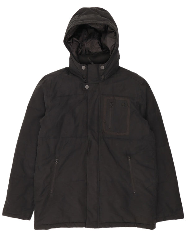 Giacca imbottita con cappuccio da uomo DC UK 38 cotone nero medio