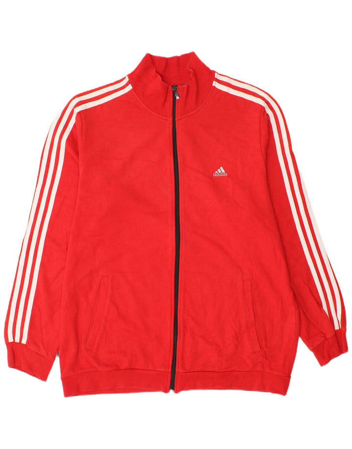 Giacca da ginnastica da uomo Adidas Large rossa in cotone