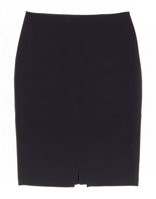 Gonna a tubino da donna Benetton IT 44 media W30 poliestere blu navy