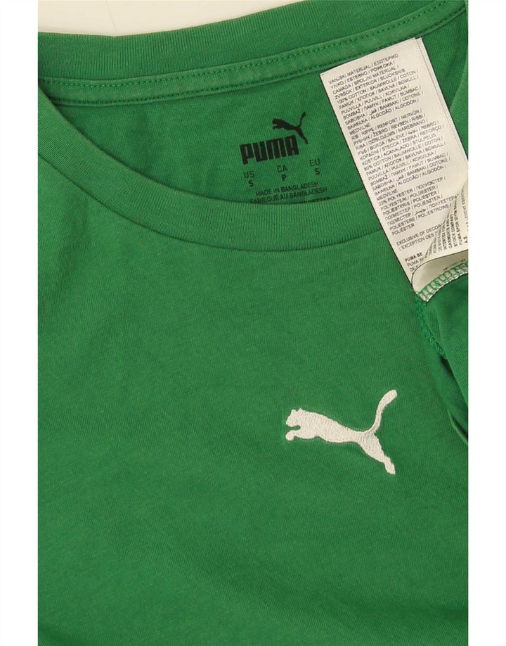 T-shirt da uomo Puma Top Small in cotone verde