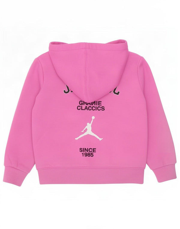 Felpa con cappuccio grafica per ragazze Jordan 2-3 anni in cotone rosa