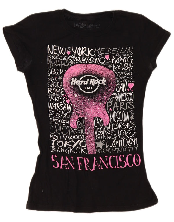 T-shirt grafica per ragazze Hard Rock Cafe 13-14 anni media nera