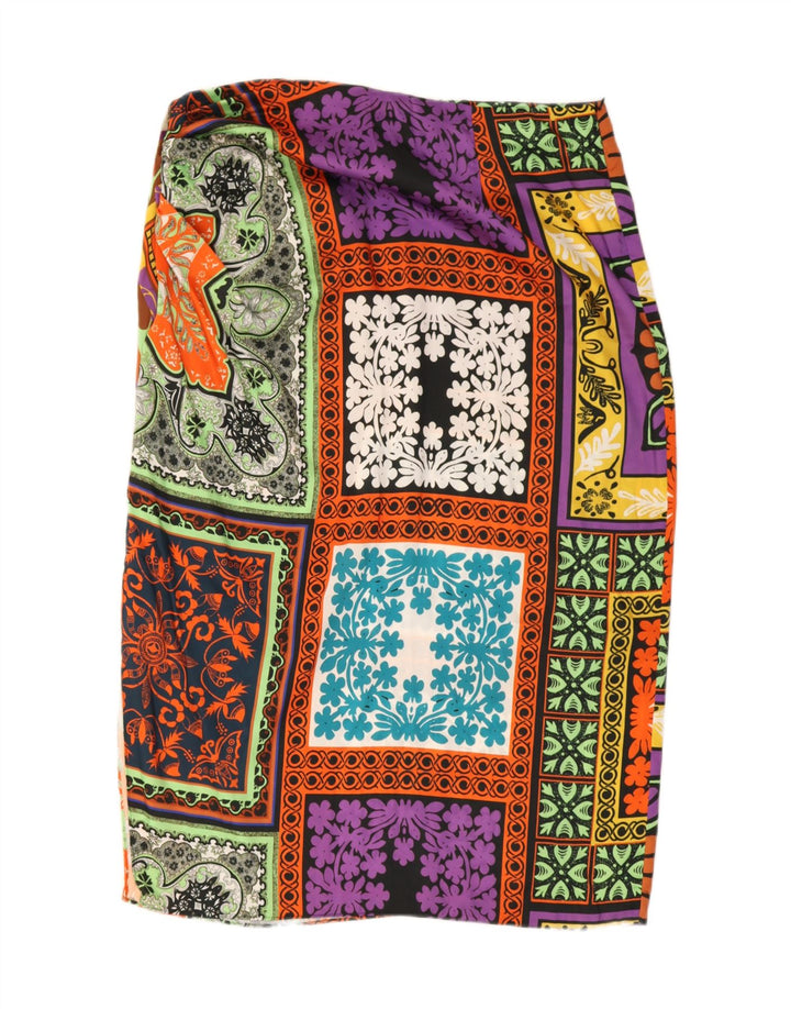 Gonna longuette da donna Zara 2XL W36 poliestere patchwork multicolore