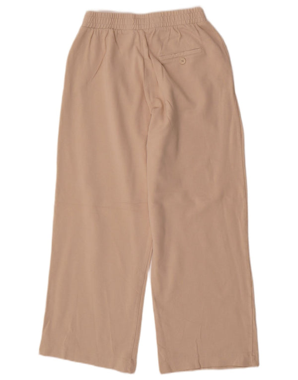 Zara Womens Wide Leg Tracksuit Trousers UK 10 Small Beige