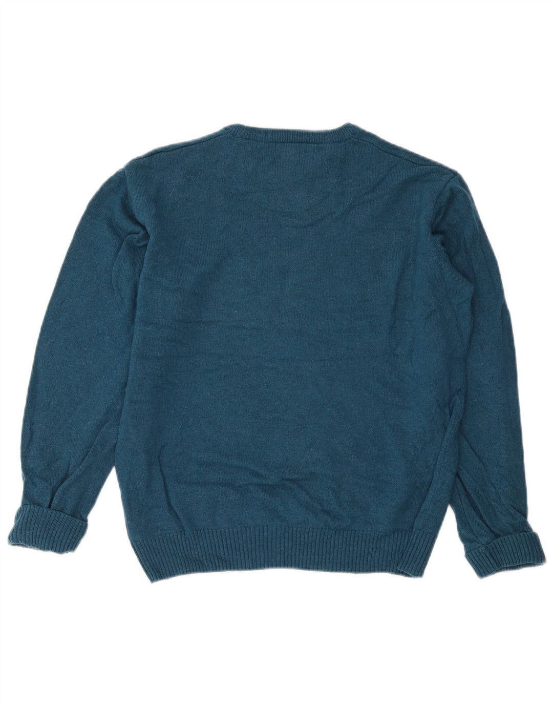 Maglione da uomo girocollo John Lewis in lana merino blu piccolo