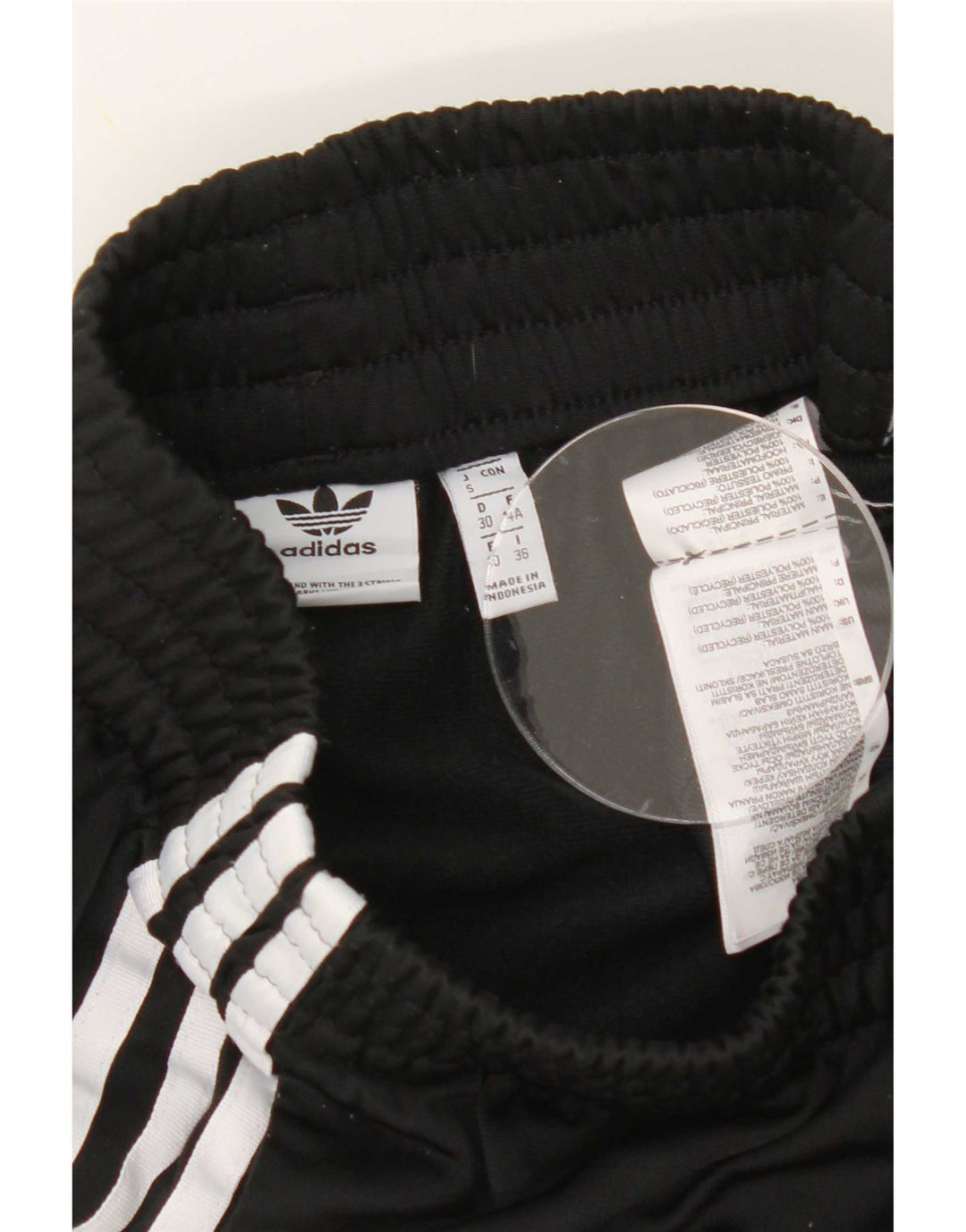 Pantaloncini sportivi Adidas da donna UK 4 XS poliestere nero