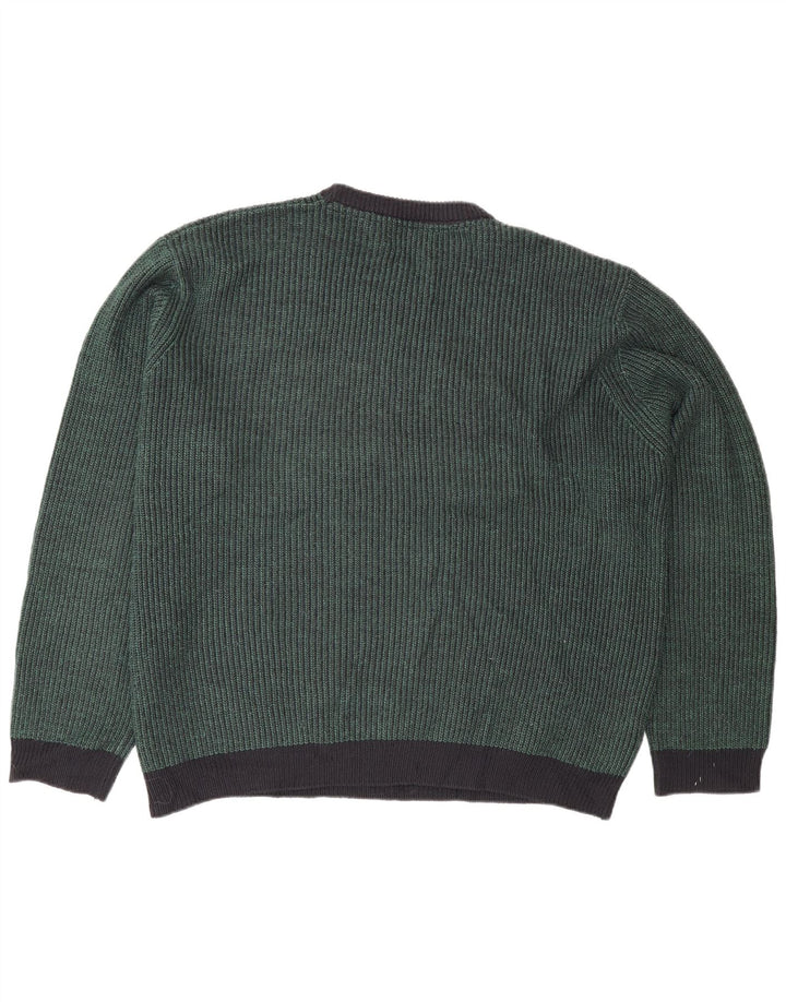 Maglione maglione girocollo da uomo Marks & Spencer 2XL verde acrilico