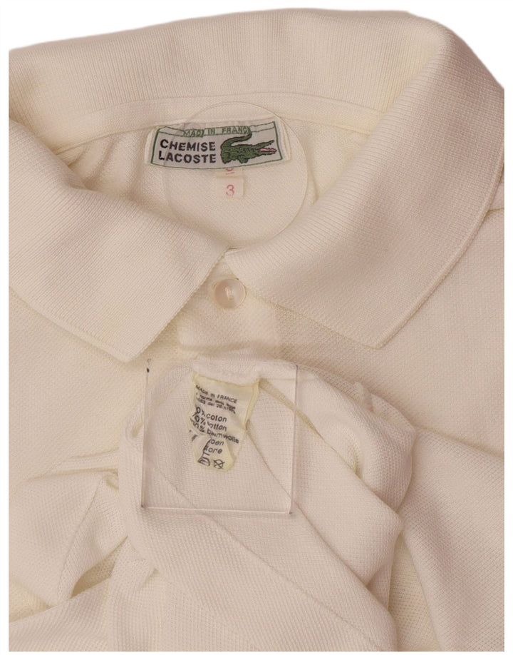 Polo da uomo Lacoste taglia 3 piccola in cotone bianco