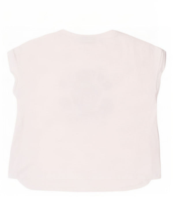 T-shirt grafica per bambina Benetton Top 6-7 anni piccola in cotone bianco
