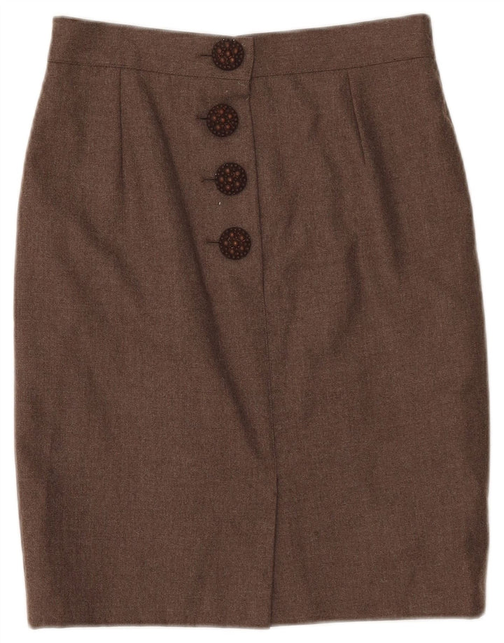 Gonna a tubino da donna VINTAGE W28 Marrone medio