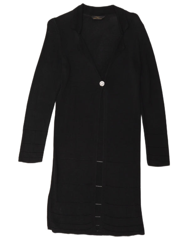 Maglione cardigan trasparente da donna Marks & Spencer UK 12 medio nero
