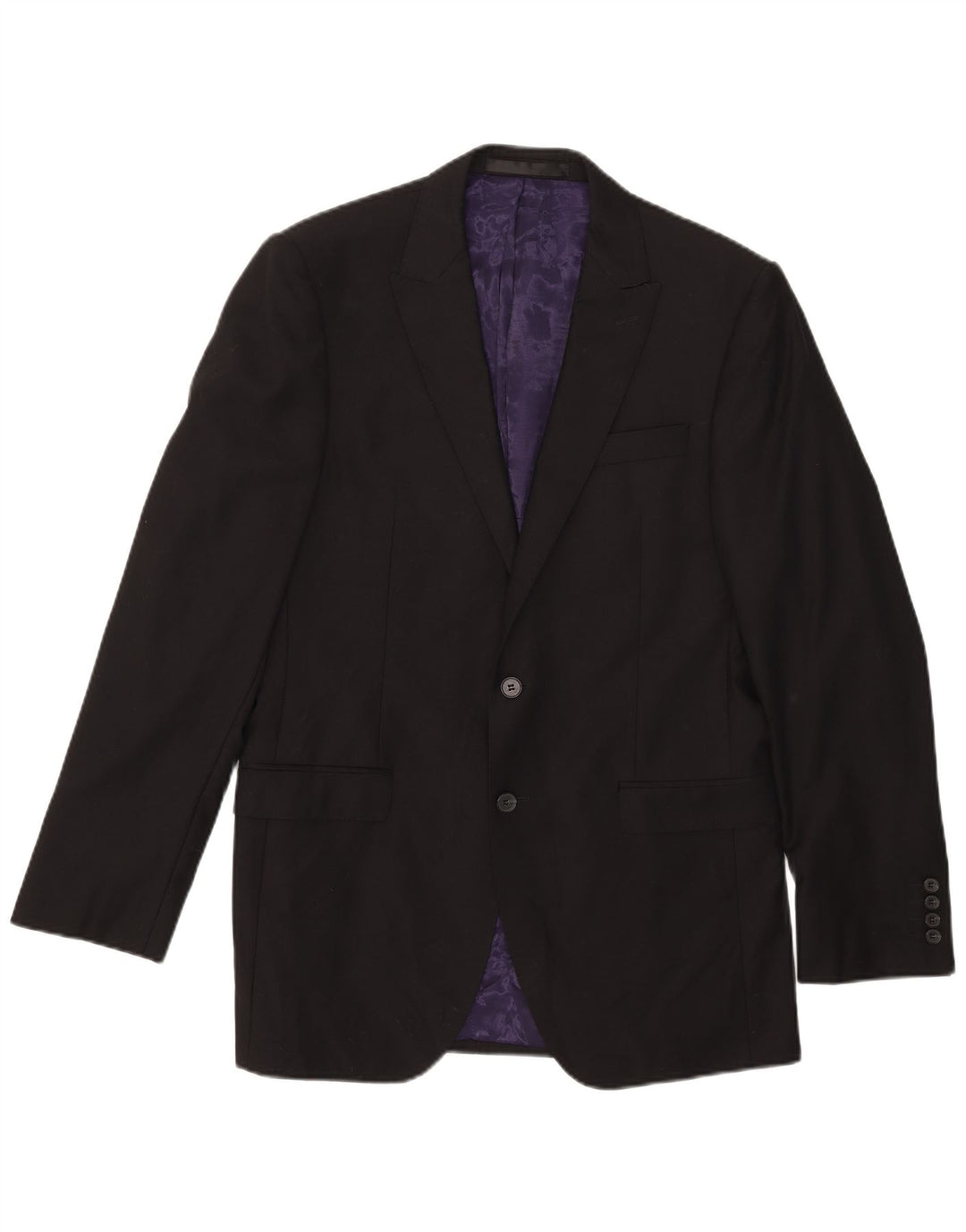 Giacca blazer lunga a 2 bottoni Marks & Spencer da uomo UK 40 lana nera media