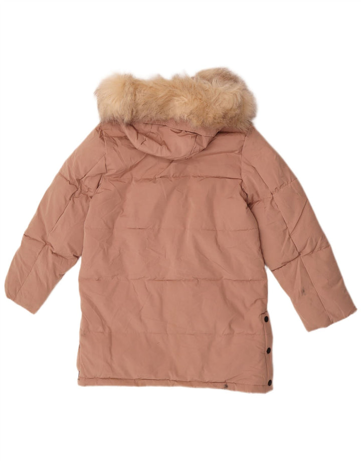 Giacca imbottita con cappuccio per ragazze Zara 13-14 anni in poliestere rosa