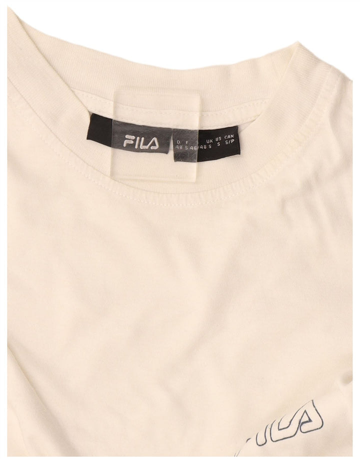 T-shirt Fila da uomo Top Small bianco sporco