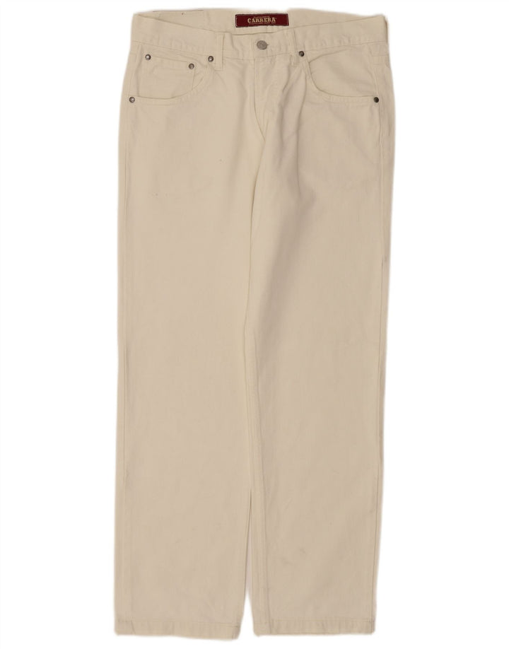 Jeans dritti da uomo Carrera W34 L30 cotone bianco