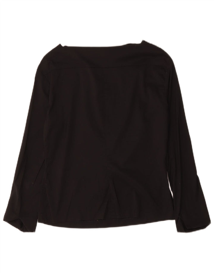 Camicetta a maniche lunghe da donna Zara UK 12 cotone nero medio