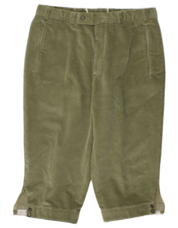 Pantaloncini vintage in velluto a coste da uomo IT 48 medi W30 kaki