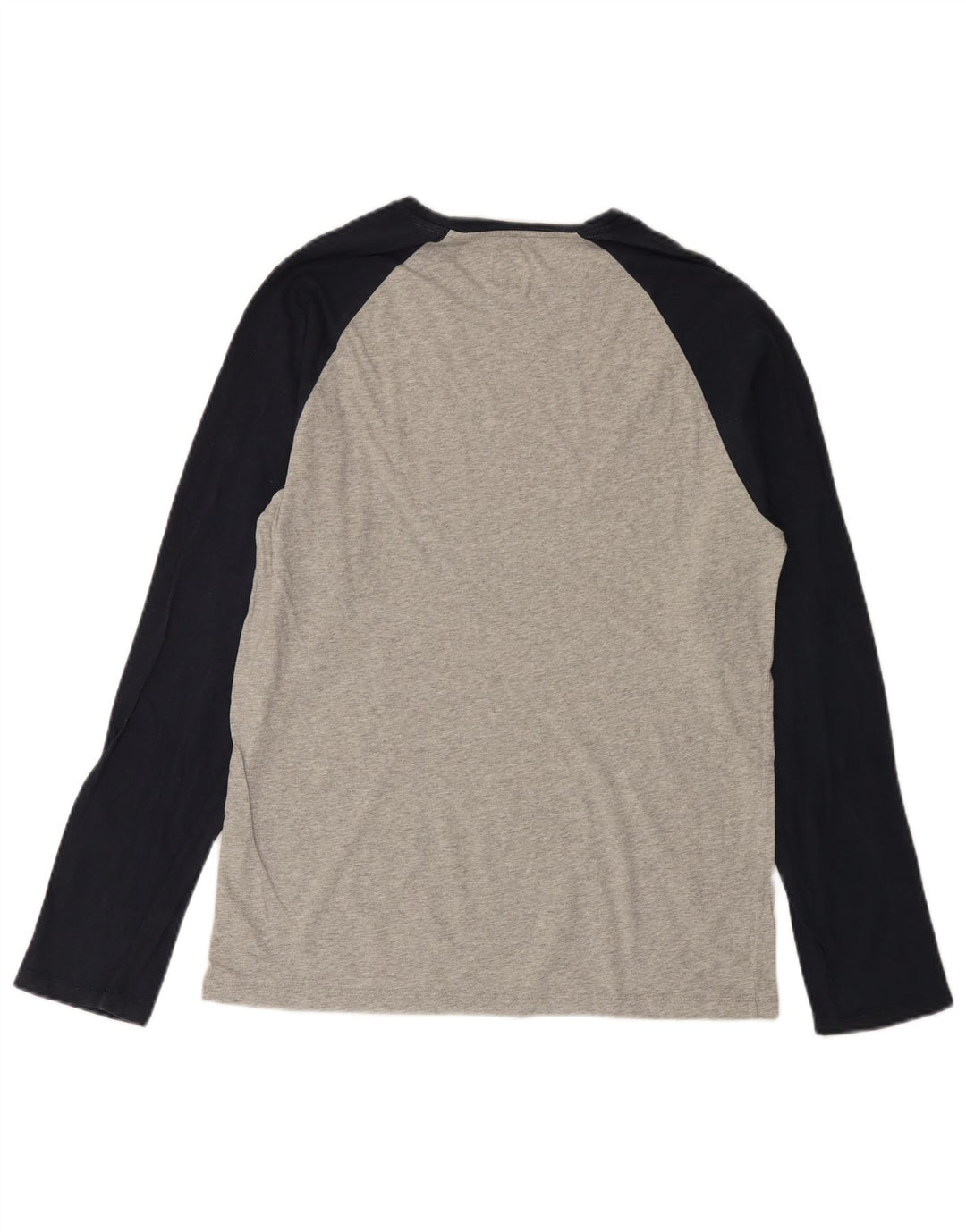JACK WILLS Top da uomo a maniche lunghe in cotone color block grigio medio