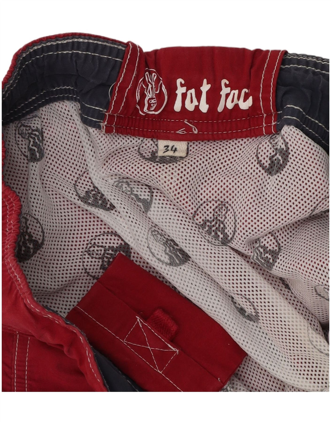 Pantaloncini da bagno da uomo Fat Face grandi rossi