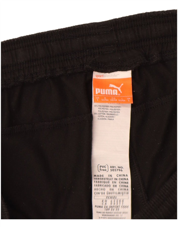 Pantaloncini sportivi da uomo Puma Large neri in poliestere color block