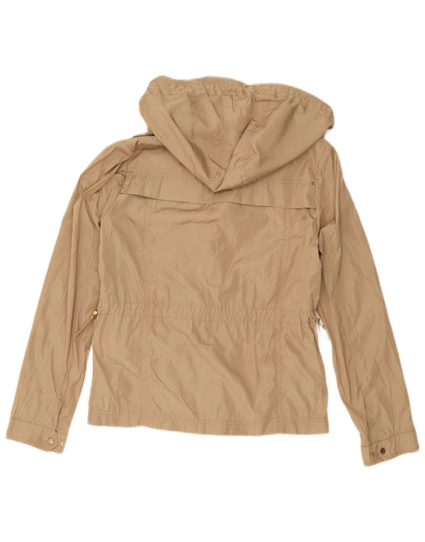 Giacca antipioggia con cappuccio da donna Zara UK 12 Poliestere beige medio
