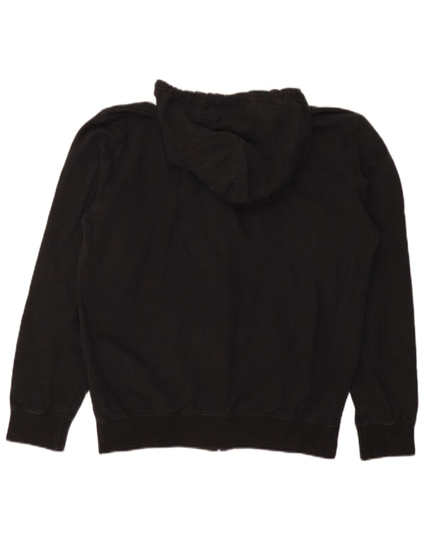 Maglione con cappuccio e zip grafica da uomo Champion in cotone nero medio