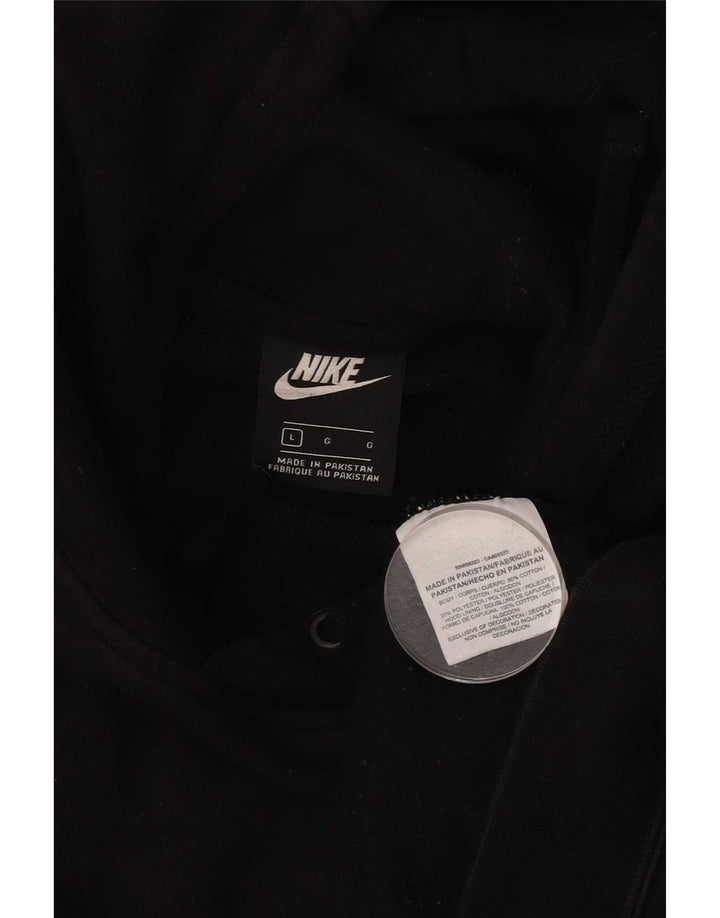 Felpa con cappuccio da uomo Nike Large in cotone nero
