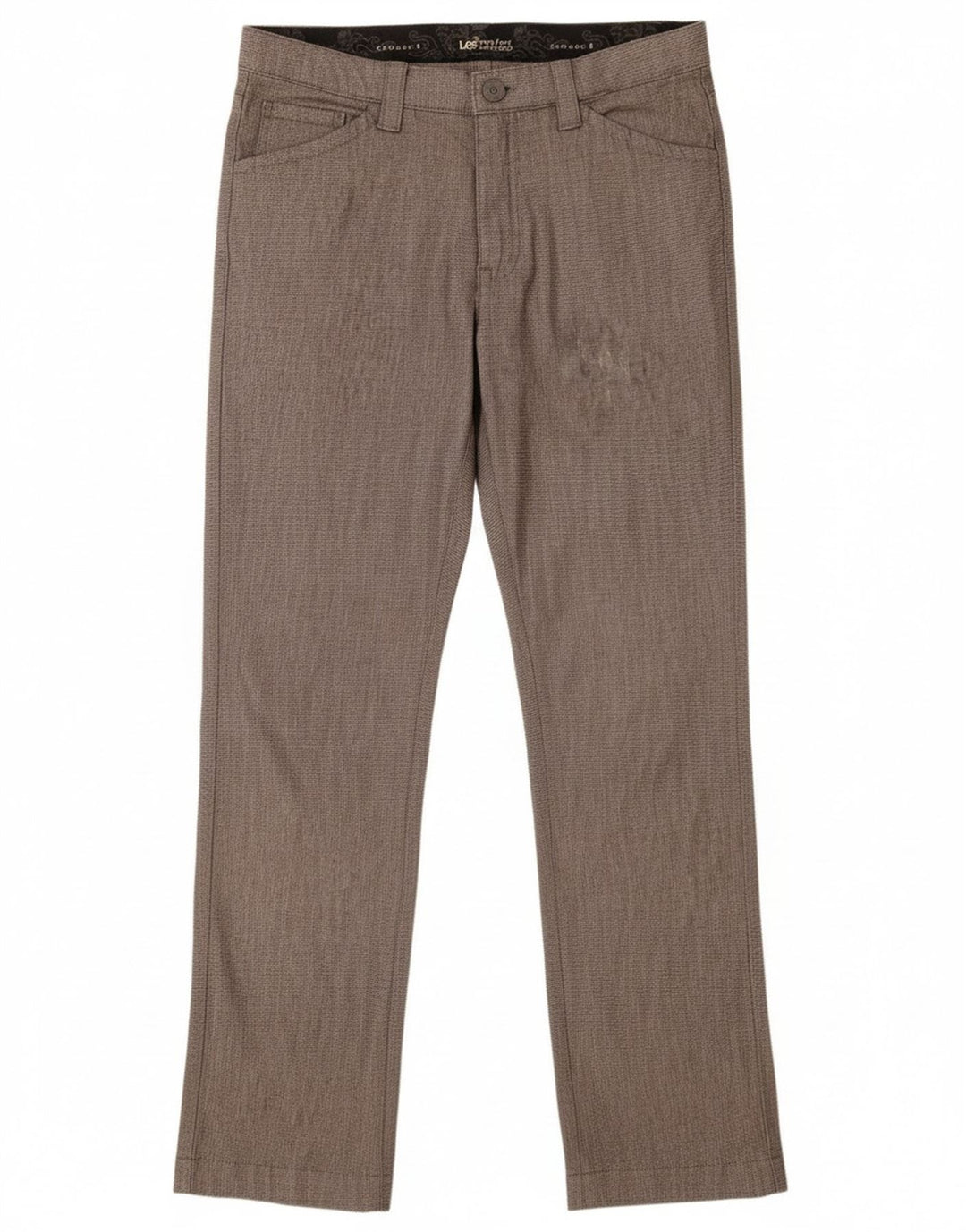Pantaloni casual dritti da donna Lee US 6 medi W28 L30 cotone grigio