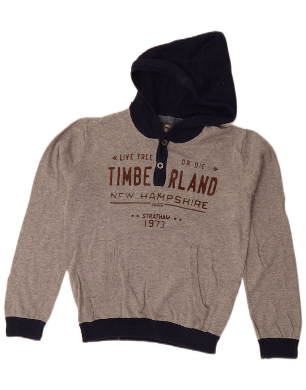 Maglione con cappuccio grafico da ragazzo Timberland 11-12 anni XS color grigio
