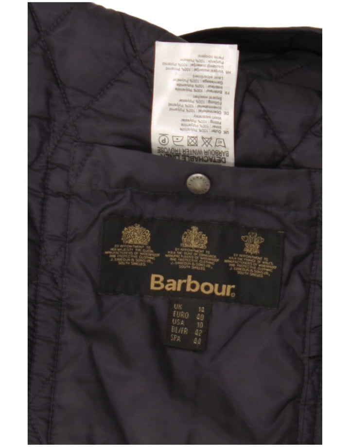 Giacca trapuntata da donna BARBOUR UK 14 Large blu navy in poliammide